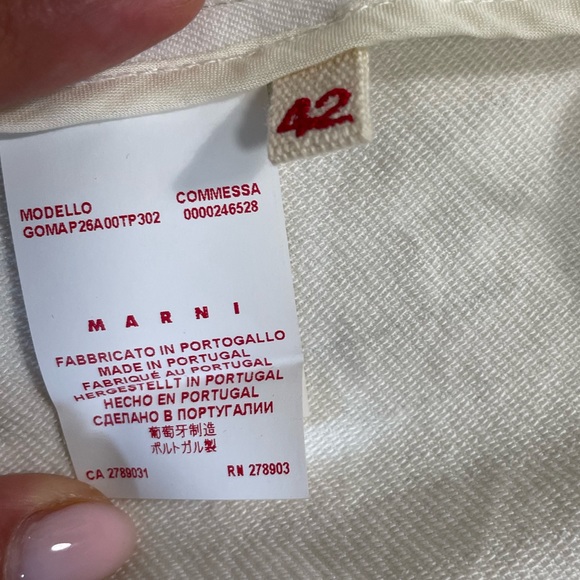 MARNI women’s size 42 “old money” aesthetic cream midi skirt with slit - Picture 5 of 5